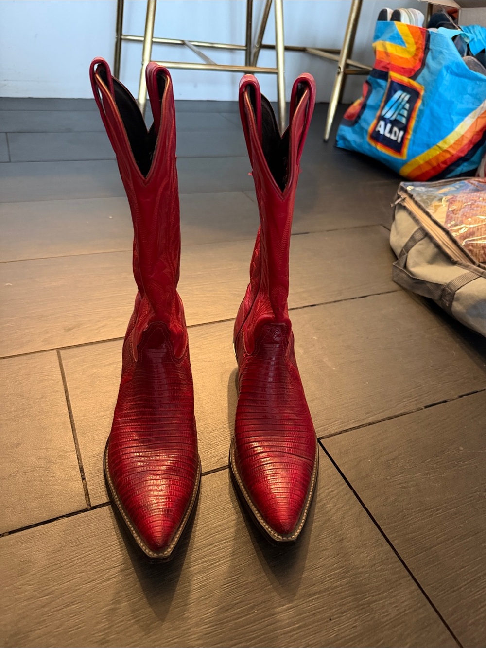 Tony Lama Red Women's Cowboy Boots - Pointed Toe Western Style